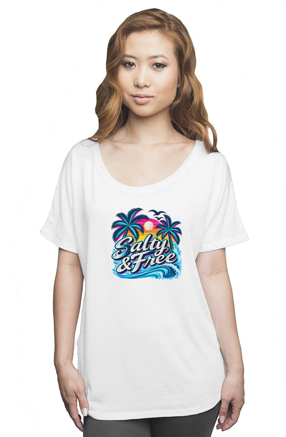 salty beach off shoulder