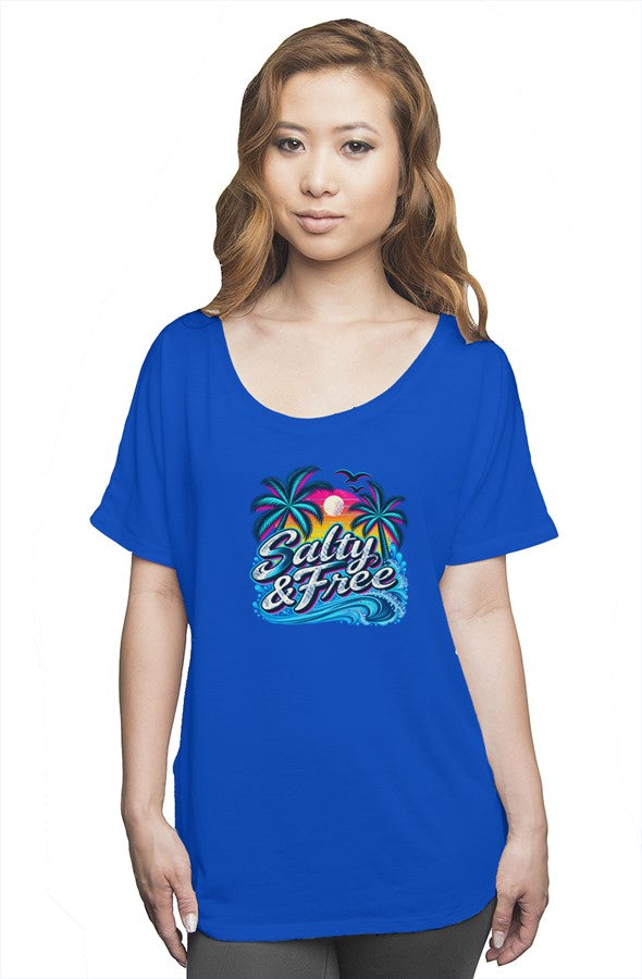salty beach off shoulder