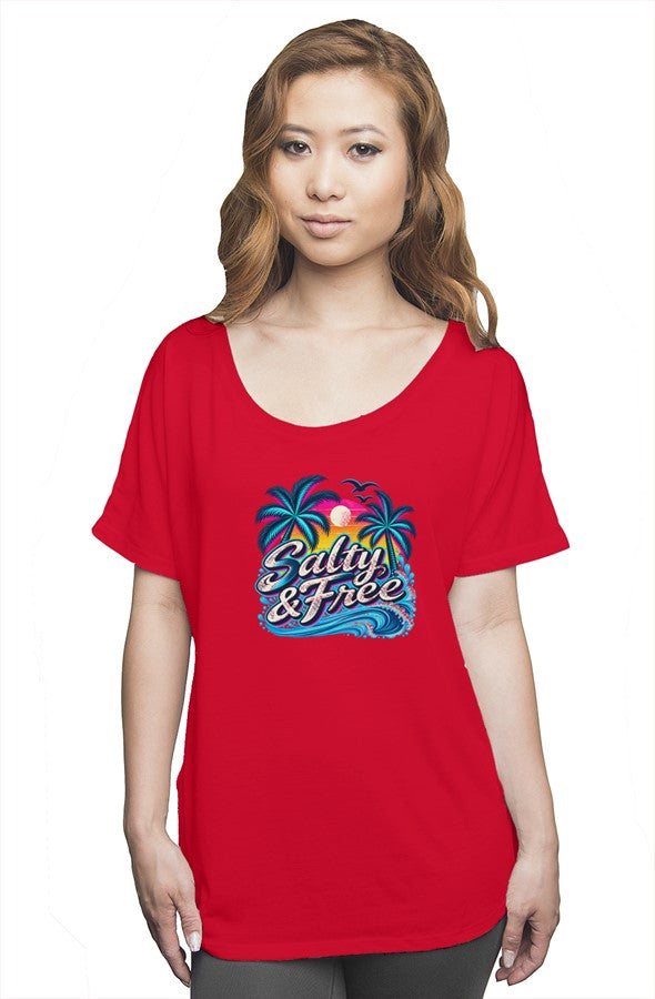 salty beach off shoulder
