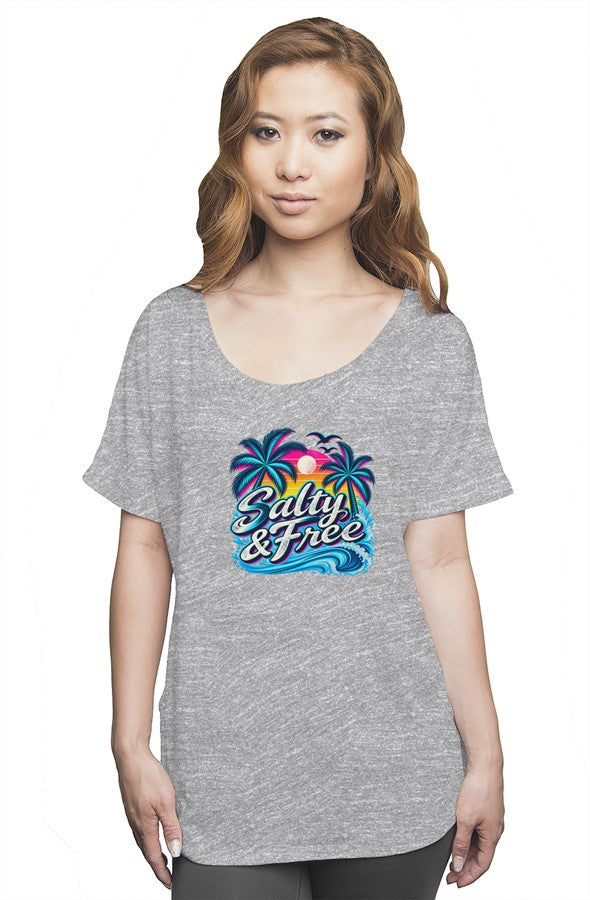 salty beach off shoulder