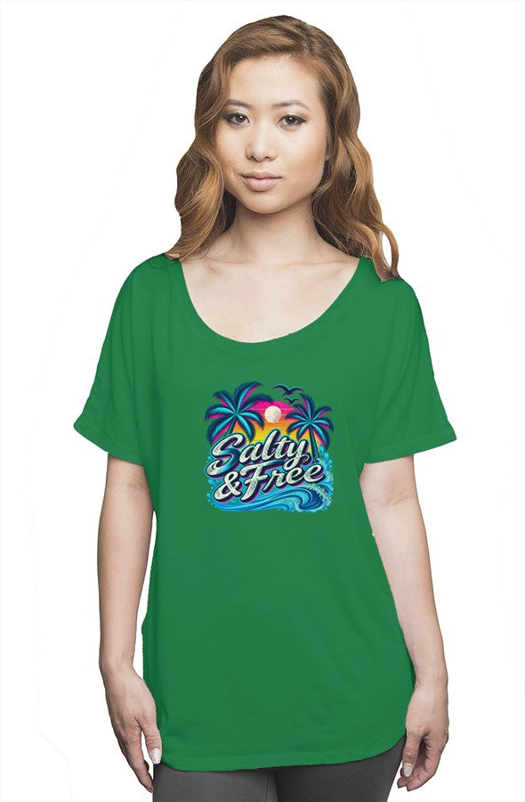 salty beach off shoulder